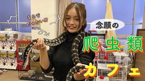 渡辺もえYoutube「【爬虫類カフェ】ヘビつかいになっちゃった!?🐍 ／ 撮影・編集